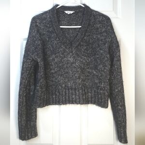 KOTN Charcoal V-Neck Sweater Organic Alpaca, Merino And Cotton Blend M